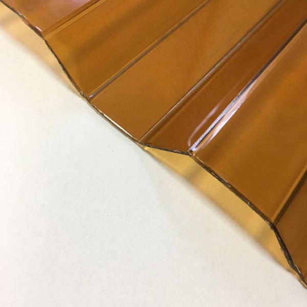 Профилированный поликарбонат бронзовый коричневый 1,05х3 м, толщ. 1,3 мм. Стандарт.